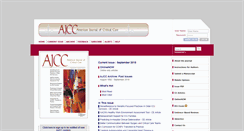 Desktop Screenshot of ajcc.aacnjournals.org